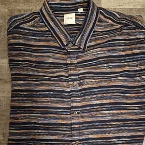 BOWN Men's Multicolor Striped Button Down Shirt